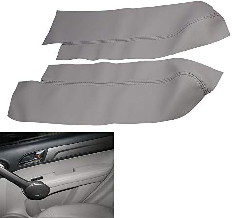 DSkoiph Front Door Panels Armrest Cover Leather Left & Right for Honda Cr-V CRV 2007-2012 (Beige) DSkoiph