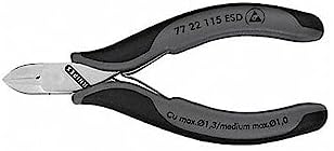 KNIPEX Tools 77 22 115 ESD Electronics Diagonal Cutter, 4.5-Inch Knipex