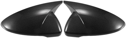 X AUTOHAUX 1 Pair Car Rear View Driver Passenger Side Mirror Cover Cap Overlay Black Carbon Fiber Pattern for Kia Forte Cerato K3 2019-2024 Mirror Guard Covers Exterior Decoration Trims X Autohaux