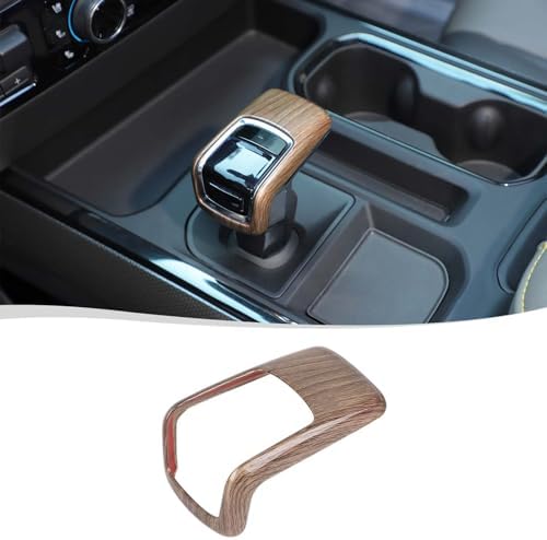 Voodonala for Chevy Silverado 2022-2024 Gear Shifter Knob Cover Interior Knob Trim Cover Compatible with Chevrolet Silverado 2022+(Black Wood,ABS) for New Model Interior Voodonala