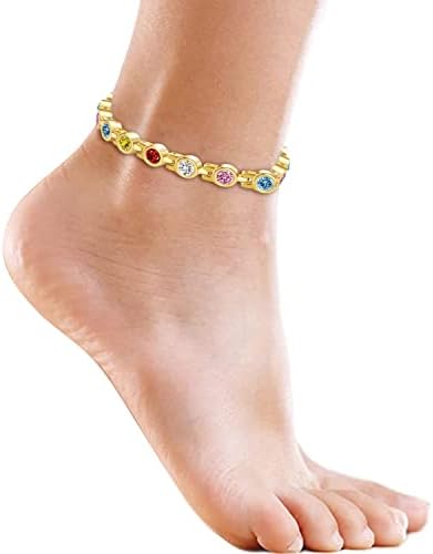 JEROOT Titanium Steel Magnetic Anklets Bracelets for Women, Magnetic Anklet for Women with 3500 Gauss Magnets, Adjustable Women's Anklet for Jewelry Gift JEROOT