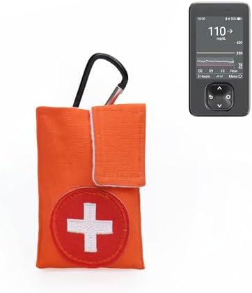 Blood Glucose Meter Case with Belt Clip & Hook for Dexcom G7 Receiver Case Pouch Dexcom G7 Cover Diabetes Supplies Welsoon