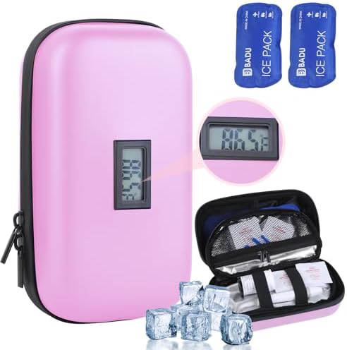 Insulin Cooler Travel Case, Blue Diabetes Medication for TSA Approved Pen refrigerated ozempic Injection ice Packs Keep Medicine Cool While Traveling Small Insulated Bag Diabetic kit Size Inspack