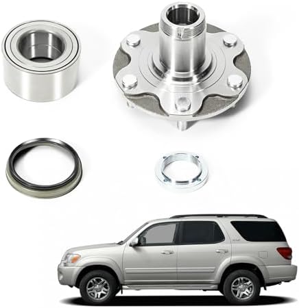 Front Wheel Hub Bearing Kit WH5170112W, Wheel Hub Bearing Assembly Compatible with Toyota 4 Runner/Tundra/Tacoma 2.7L/Sequoia 2WD Only 1996-2007 Replace NT517011 710571 Loosoo