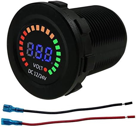 IZTOSS 12 V-24 V Universal LED Display Digital Voltmeter Measure Voltage 7-28 V with Low Voltage Alarm Car Motorcycle Auto Truck Iztoss