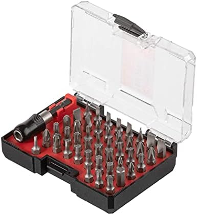 INTERTOOL Screwdriver Bit Set, 45-Piece, Metric & SAE, High Strength Chrome Vanadium Steel, Magnetic Extension Bit Holder, Tough Case VT08-3373 INTERTOOL