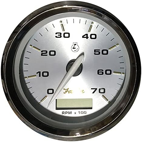 Faria 39040 Kronos Tachometer Gauge with Hourmeter 7000 RPM Gas Outboard - 4" Faria