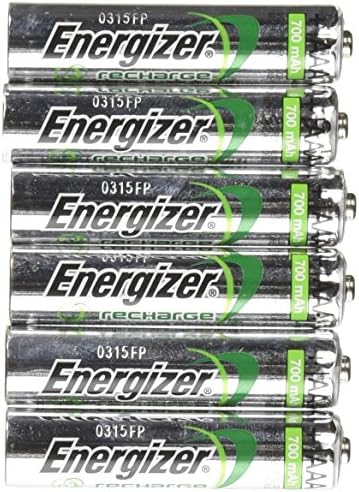 Energizer AAA Rechargeable NiMH Battery min. 700 mAh 1.2V x six 6 Batteries Energizer