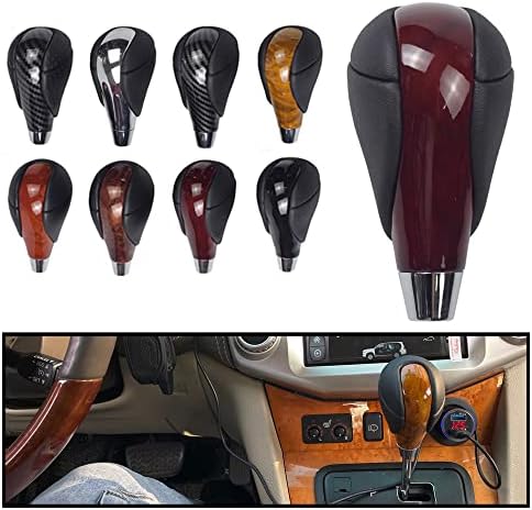 Automatic Leather with Walnut Wood Gear Shift Knob for Lexus ES300h ES350 GS350 GS450h IS350 LS460 LS600h RX350 RX450h ​ (Brown Wood) Kakulkomen