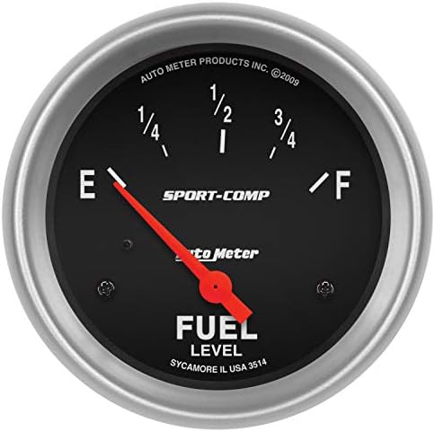 Auto Meter 3514 Sport-Comp Electric Fuel Level Gauge, 2 5/8" - Short Sweep/Electric Auto Meter