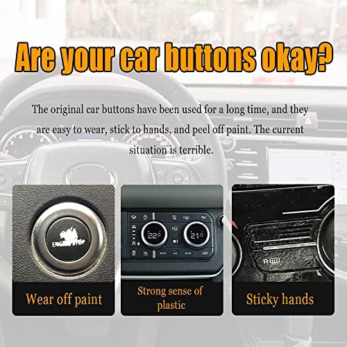 AC Dash Button Repair Kit, Replacement AC Dash Button Sticker Repair Kit, AC Dash Button Sticker Repair Kit Best for Fixing Ruined Faded A/C Control Buttons, Car SUV Truck Accessories (19 Key) Asubha