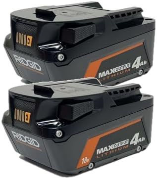 RIDGID Genuine 18V Lithium-Ion MAX Output 4.0 Ah Battery (2-Pack) Ridgid