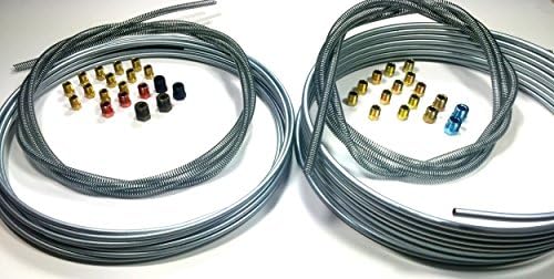 The Stop Shop Complete 25' Rolls 3/16 & 1/4 inch Brake Line Kit WITH Fittings and 8' of Spring Guard The Stop Shop