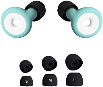 Super Soft Reusable Flexible Ear Plugs for Sleeping Noise Cancelling,Hearing Protection Silicone Ear Plugs for Work,Study,Swimming,Motorcycle-28dB Noise Cancelling-6 Silicone Ear Tips in S/M/L LLPTBS