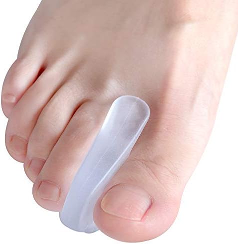 Welnove - 10 Pack Toe Separators Gel (Гель) Toe Spacers Bunion Corrector（1st/2nd Toe) and Spreader for Bunions, Overlapping Toes and Drift Pain Relief Pads - Clear Welnove