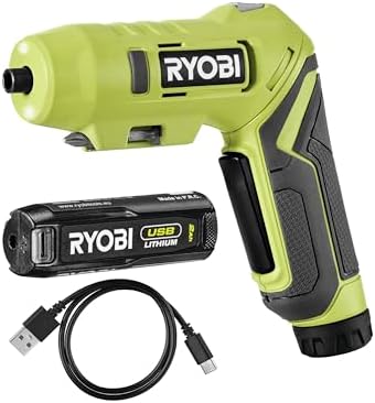 Ryobi RSDP4-120G 4V Cordless Pivoting Screwdriver (1 x 4V 2.0Ah) RYOBI