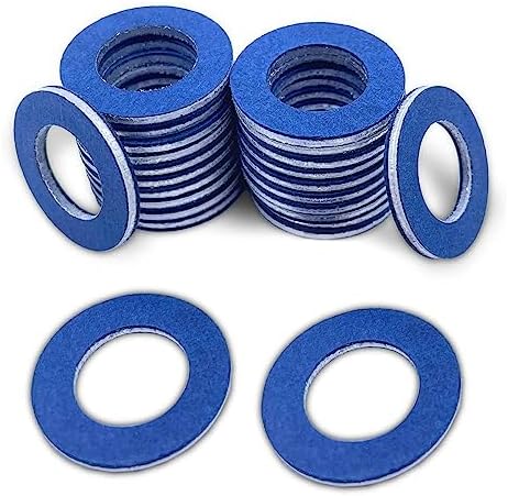 ZKFAR Pack-12 Oil Drain Plug Gaskets, 90430-12031 Replacement for Lexus Toyota Scion CT200h ES350 Prius Tundra Sienna Tacoma 4Runner Scion tC xB xD Oil Drain Plug Washers Aluminum - M12 (Blue) Zkfar