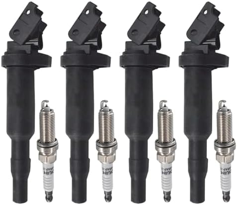 Ignition Coil Iridium Spark Plugs Set of 4pcs UF598 C1692 Compatible with BMW 228i 320i 328i 428i 528i xDrive X1 X3 X4 X5 Z4 Mini Cooper Countryman 1.6L 2.0L Autowxjq