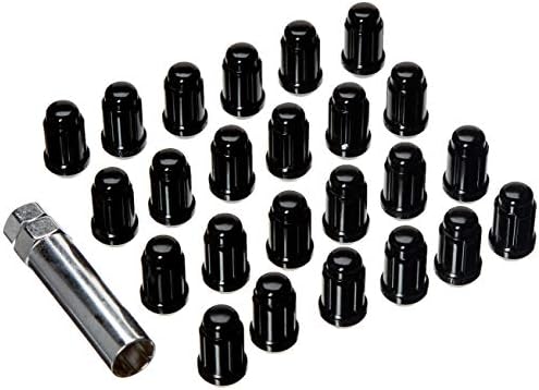 West Coast Wheel Accessories 1/2" Bulge Acorn Spline Lug Nuts 1.38" 6 Lug Install Kit Black West Coast Wheel Accessories