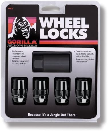 Gorilla Automotive 71631NBC Acorn Black Chrome Wheel Locks (12mm x 1.50 Thread Size) Pack of 4 Gorilla Automotive