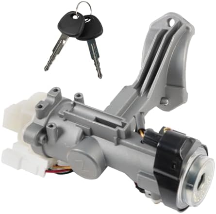 Ignition Switch Lock Cylinder Assembly with 2 Keys Compatible with 2003 2004 2005 Honda Accord 2005 2006 Honda CR-V, Replace OE 35100-SDA-A71, 06350-SAA-G30（ID48 Chip） Lelehoka