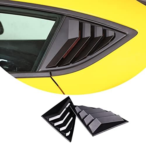 ABS Compatible with Toyota Supra GR A90 A91 MK5 2018 2019 2020 2021 2022 2023 2024 Rear Window Shutters Triangle Cover Trim Stickers (Black) TongSheng