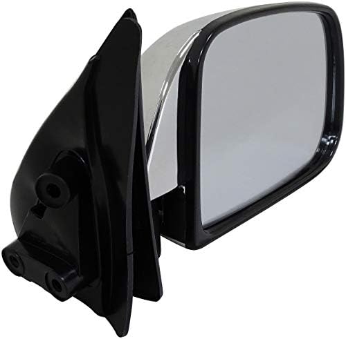 Dorman 955-210 Driver Side Manual Door Mirror - Folding Compatible with Select Toyota Models, Chrome Dorman