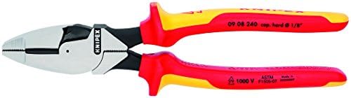 Knipex 09 08 240 SBA 9.5-Inch Insulated Ultra-High Leverage Lineman's Pliers Knipex