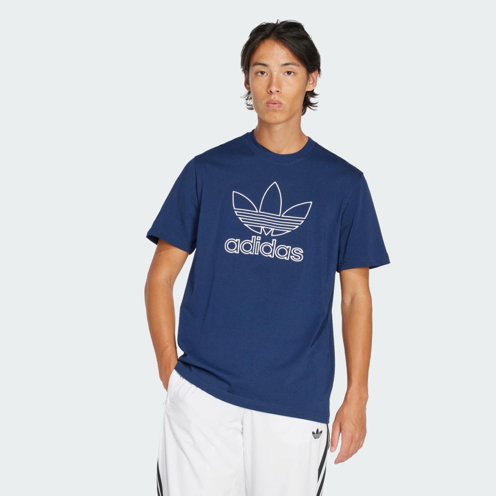 Футболка adidas Originals Adicolor Outline Trefoil с эффектом уникальной стирки и логотипом Trefoil Adidas Originals