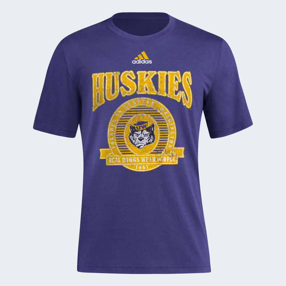 Washington Huskies Short Sleeve Tee Adidas performance