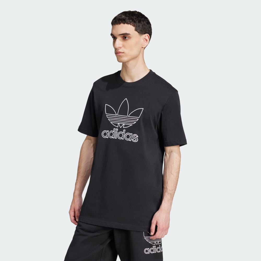 Футболка adidas Originals Adicolor Outline с логотипом Trefoil и свободным кроем Adidas Originals