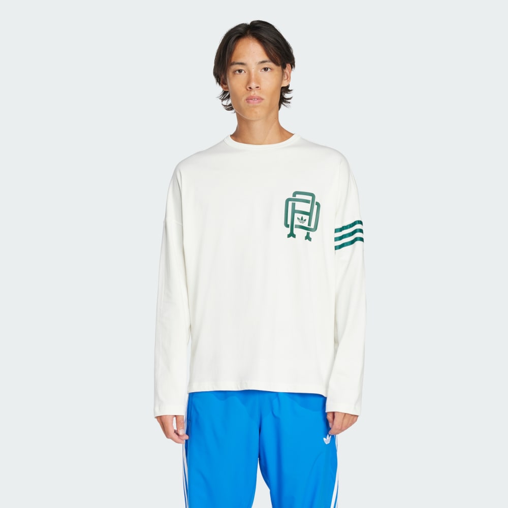 Футболка из хлопка с длинным рукавом и логотипом adidas Originals Adidas Originals