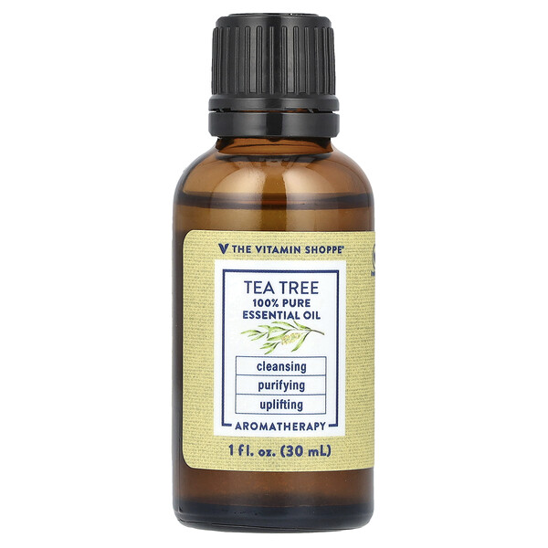 100% Pure Essential Oil, Tea Tree, 1 fl oz (30 ml) The Vitamin Shoppe