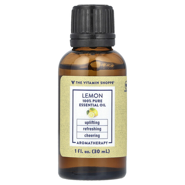 100% Pure Essential Oil, Lemon, 1 fl oz (30 ml) The Vitamin Shoppe