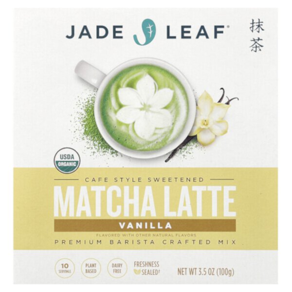 Биопродукт Матча Латте Ваниль без молочных продуктов, 100 г Jade Leaf Matcha