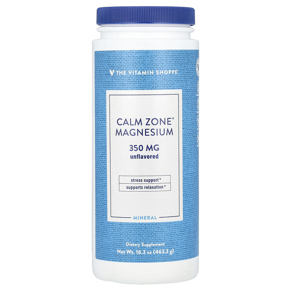 Calm Zone®, Magnesium, Unflavored (Без вкуса), 16.3 oz (Унции) (463.3 g) The Vitamin Shoppe