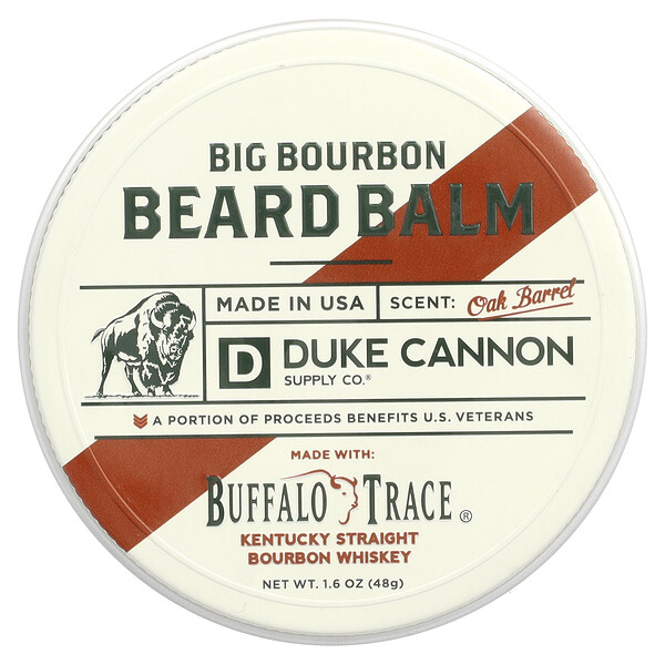 Big Bourbon Beard Balm, Oak Barrel , 1.6 oz (48 g) Duke Cannon Supply Co.