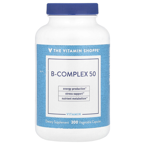 B-Complex 50, 300 Vegetable Capsules (Растительные капсулы) The Vitamin Shoppe