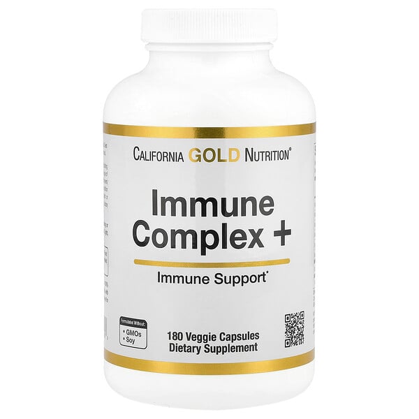 Immune Complex +, 180 Veggie Capsules (Капсулы на растительной основе) California Gold Nutrition