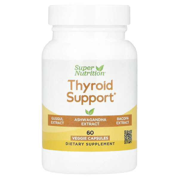 Thyroid Support, 60 Veggie Capsules (Капсулы на растительной основе) Super Nutrition