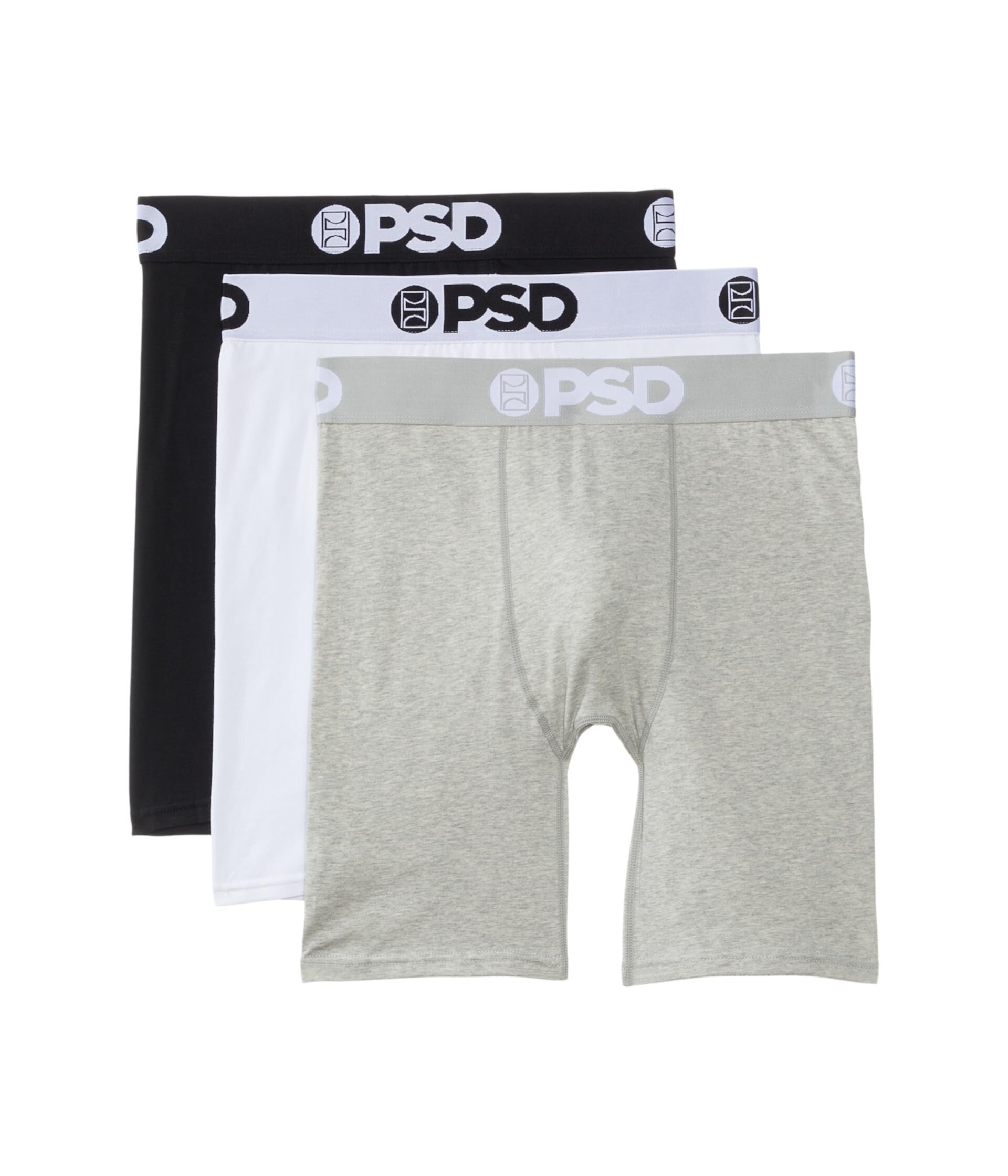 Мужские Трусы PSD Neutrals Solid Cotton 3-Pack PSD