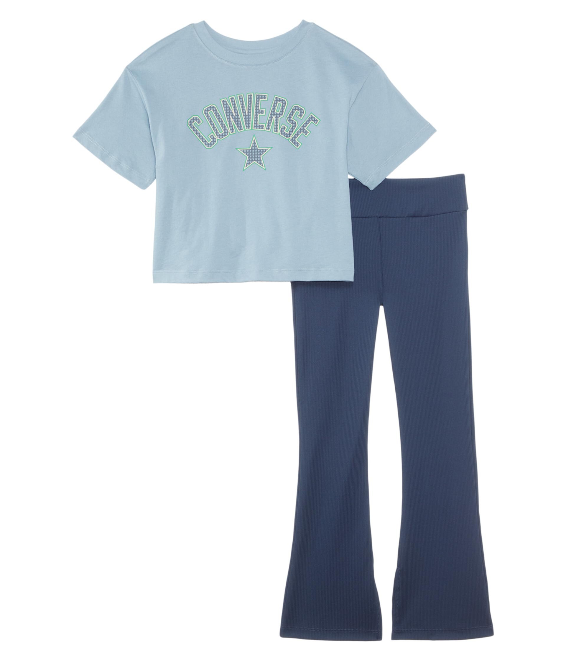 Детский Комплект Одежды Converse Kids Boxy T-Shirt & Flared Legging Set Converse Kids