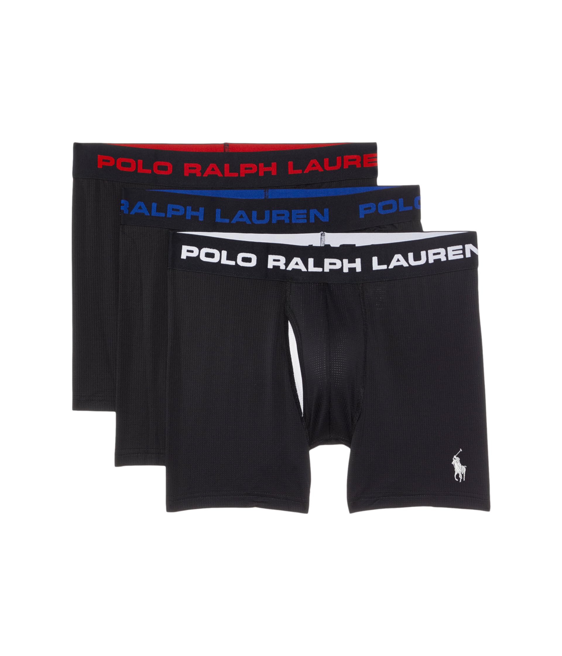 Боксеры Polo Ralph Lauren 3 в уп. с сетчатым карманом для идеальной посадки и влагопоглощением Polo Ralph Lauren