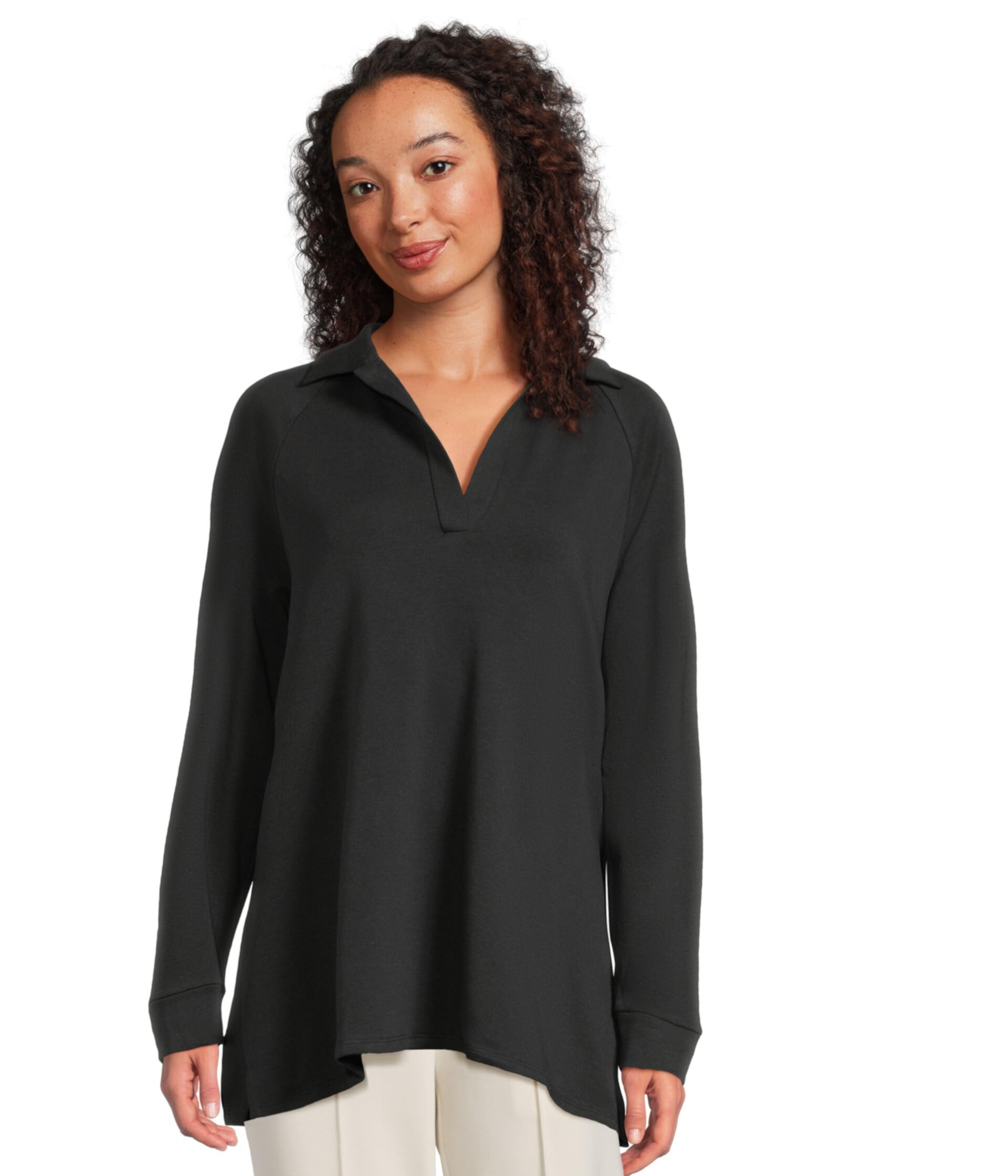 Женская Футболка Eileen Fisher Classic Collar Raglan Sleeve Eileen Fisher