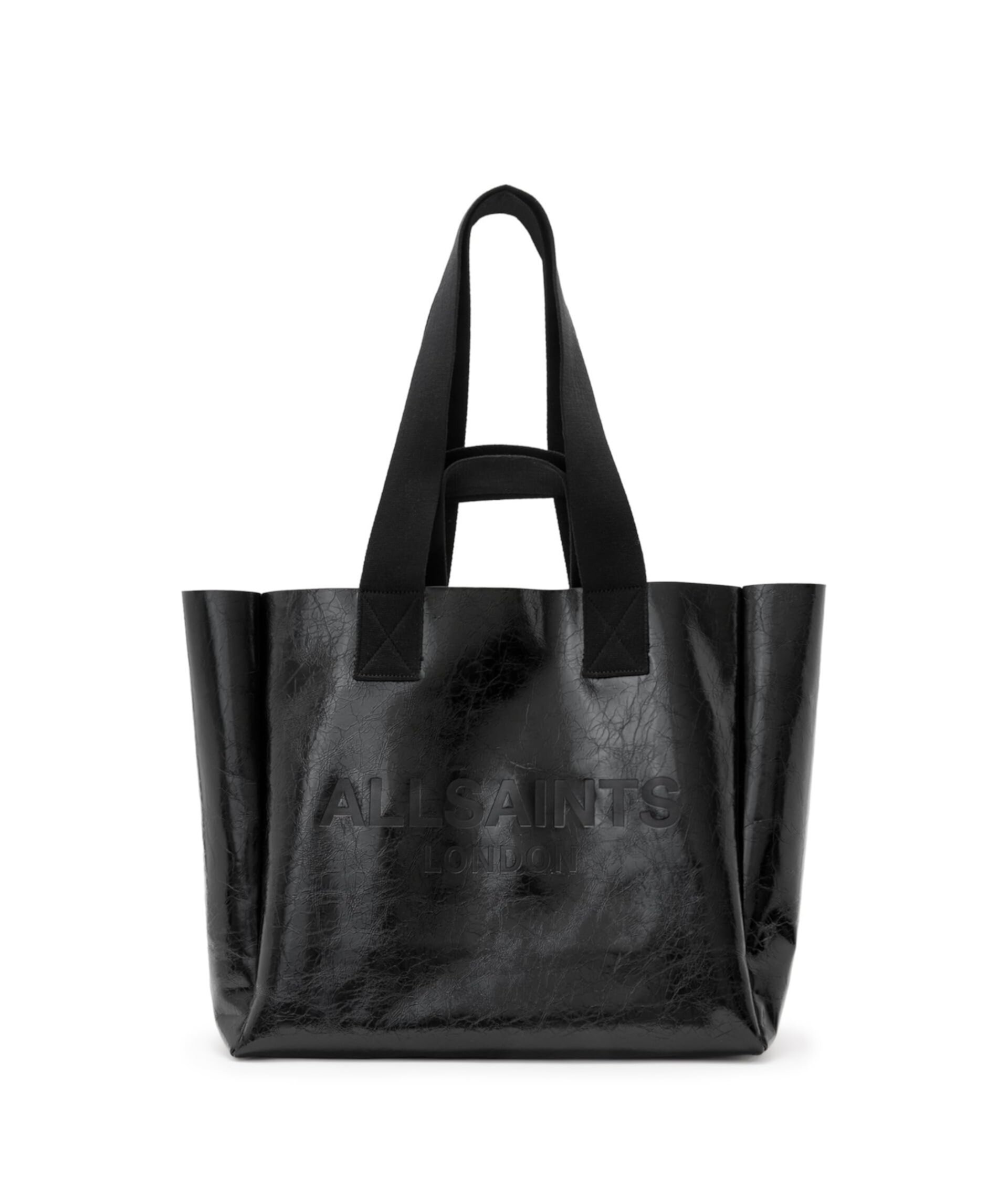 Кожаная сумка Izzy Tote с двумя ручками и внутренним карманом Shine AllSaints