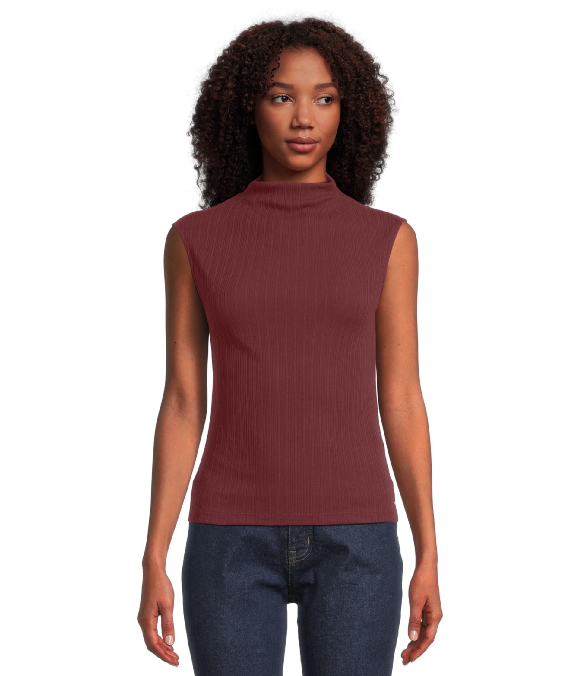 Женская Футболка Madewell Mock Neck Cotton Rib Madewell