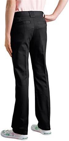 Dickies Big Girls' Stretch Slim Straight Pant, Black, 10 Dickies