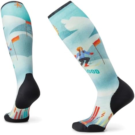 Женские Носки Smartwool Ski Targeted Cushion Merino Wool Over the Calf Snow Bunny Print Socks Smartwool