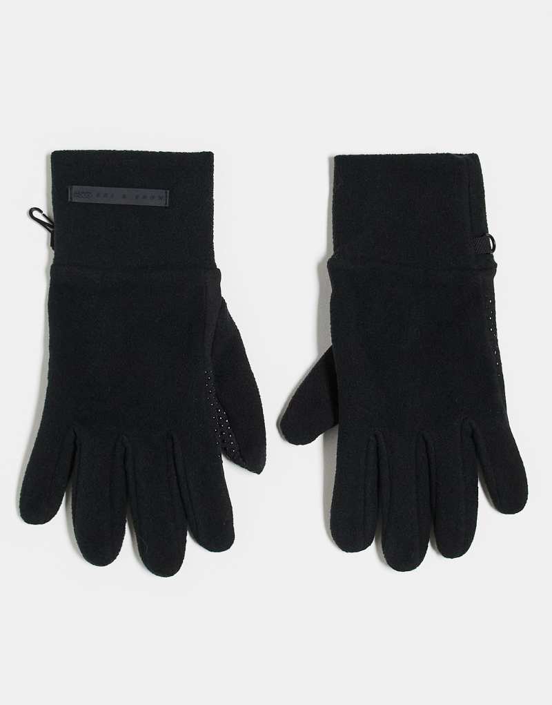 Зимние перчатки ASOS 4505 Ski fleece insulated glove with grip в черном цвете ASOS 4505