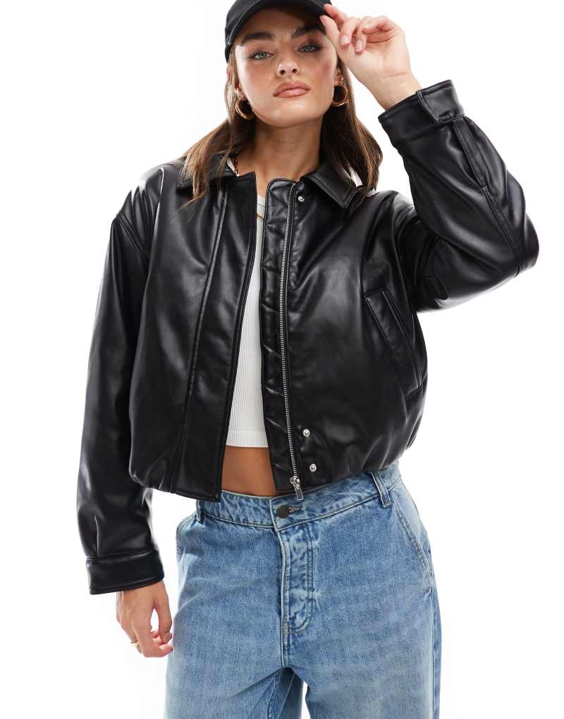 Женская Повседневная Куртка ASOS DESIGN Clean Leather Look ASOS DESIGN